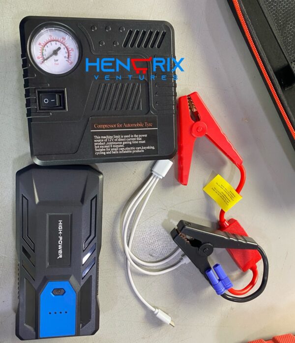 High Power Jump Starter Kit and Tire Inflator